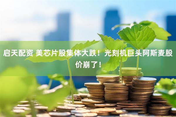 启天配资 美芯片股集体大跌！光刻机巨头阿斯麦股价崩了！