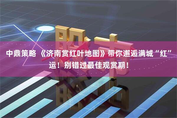 中鼎策略 《济南赏红叶地图》带你邂逅满城“红”运！别错过最佳观赏期！