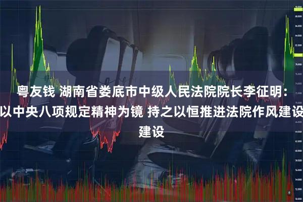 粤友钱 湖南省娄底市中级人民法院院长李征明：以中央八项规定精神为镜 持之以恒推进法院作风建设